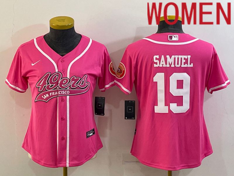 Women San Francisco 49ers #19 Samuel Pink 2022 Nike Co branded NFL Jerseys->kansas city chiefs->NFL Jersey